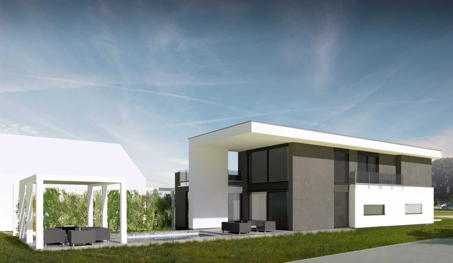 Indywidulany projekt domu jednorodzinnego 260m2 w nowoczesnej bryle