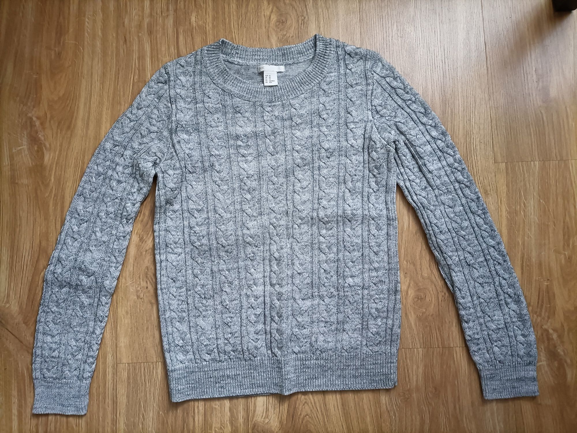 Szary sweter rozmiar XS/34 Basic H&M