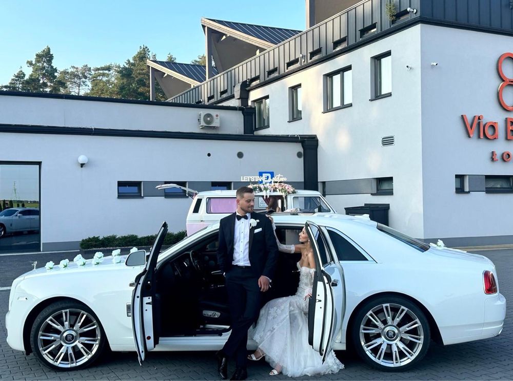 Auta do ślubu na wesele Rolls Royce Ghost Bialystok wolne terminy