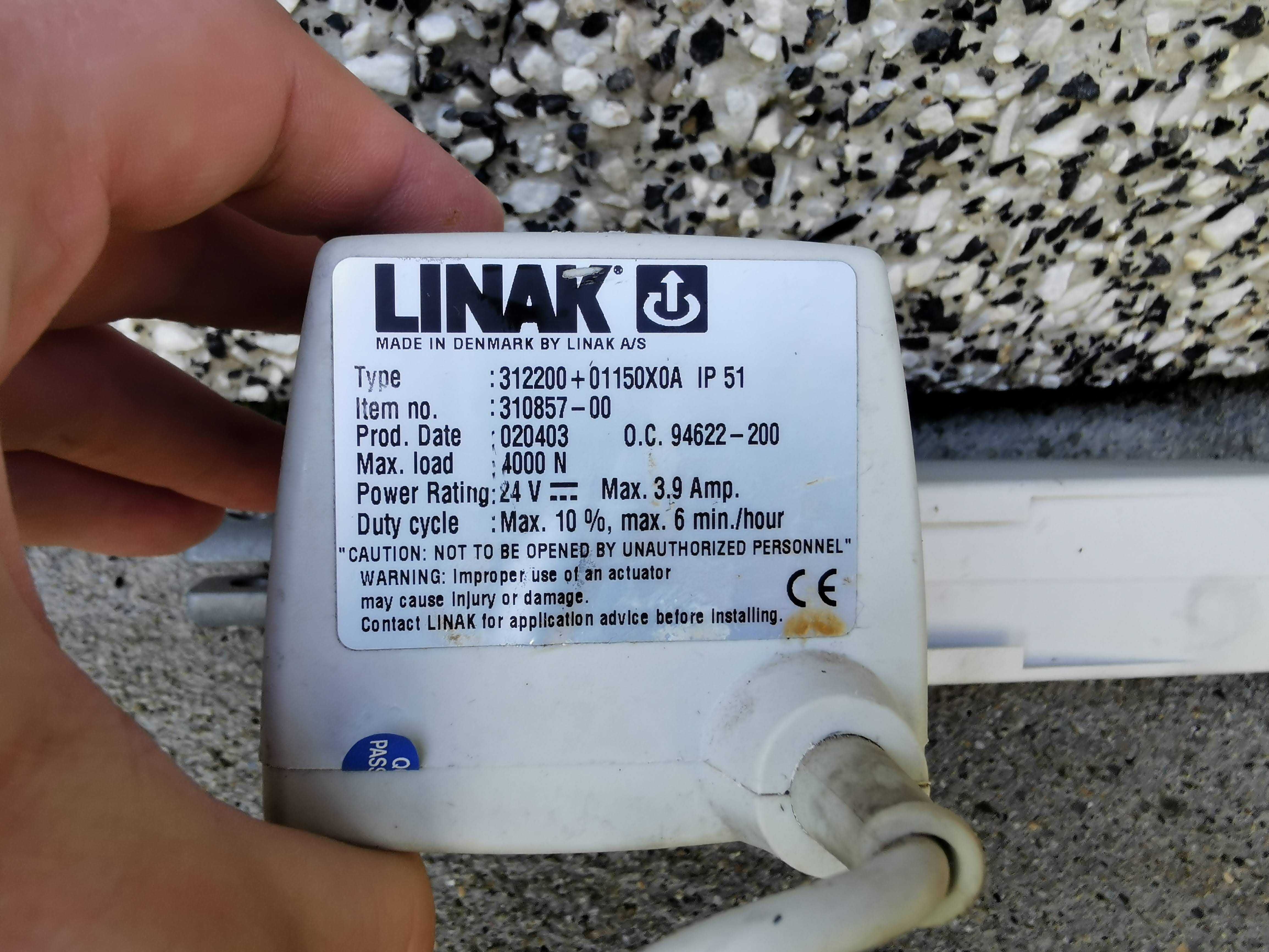 Siłownik elektryczny Linak do bramy podnośnik 12/24V 4000N IP51