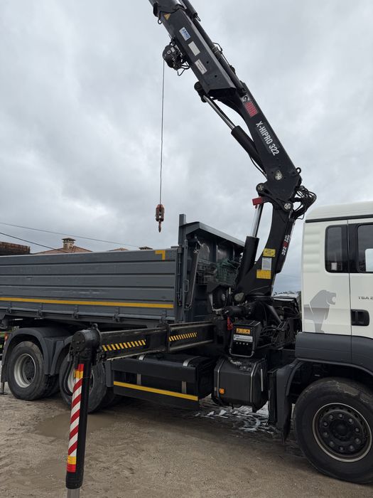 Man com grua hiab 322  de 22.5m e bascúla