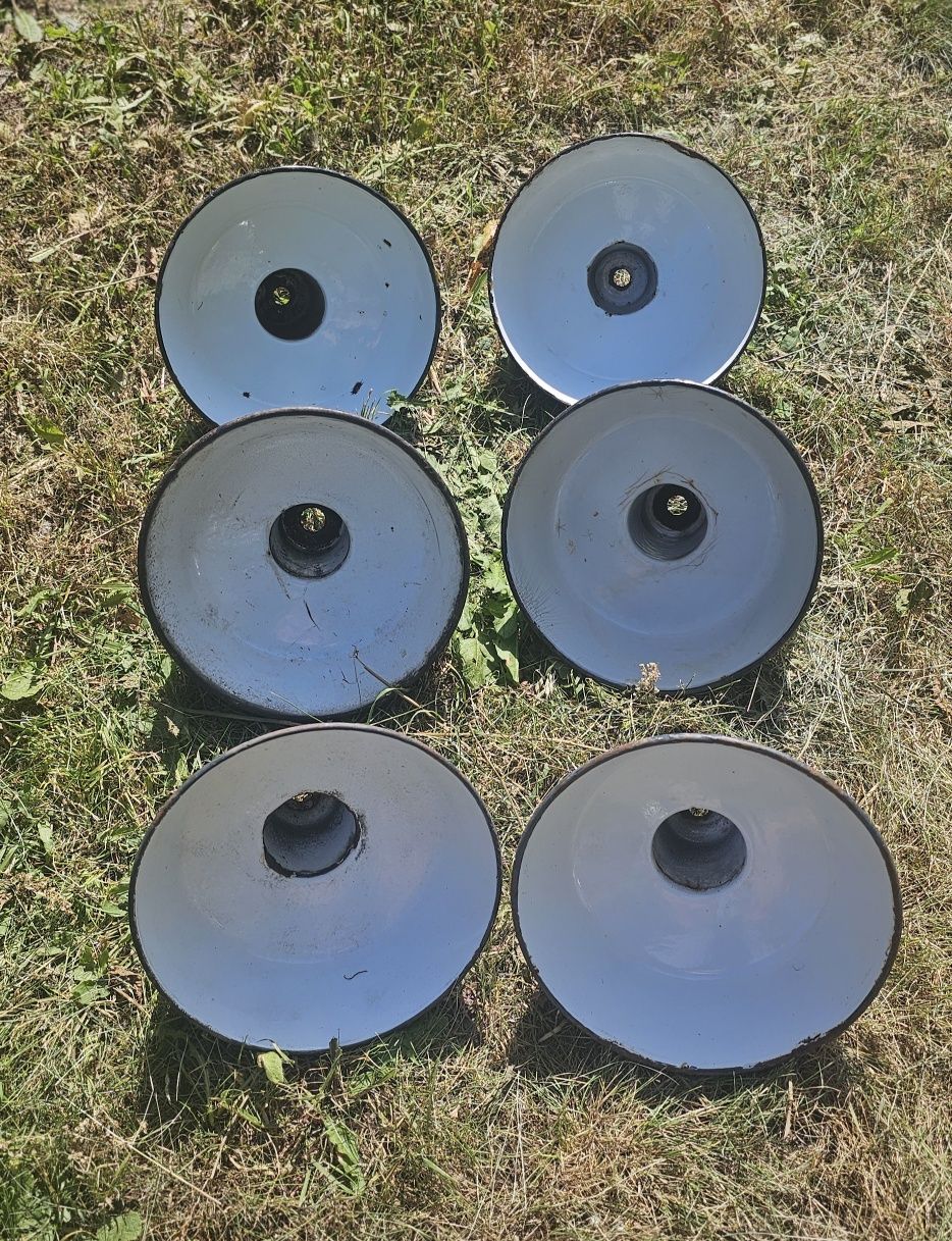 Klosz emaliowany lampy OB/OBs-1 lata 60-te, 70-te PRL
