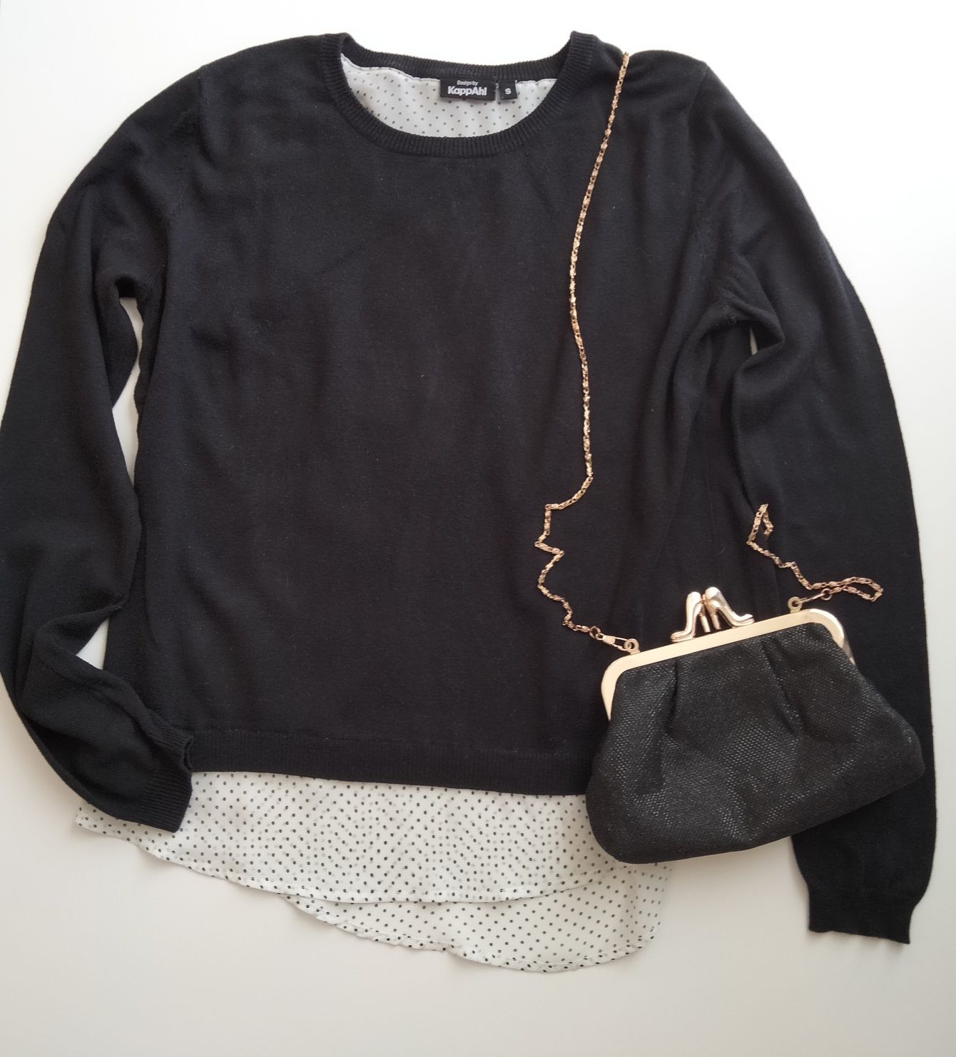 Oryginalny czarny sweterek KappAhl r. S