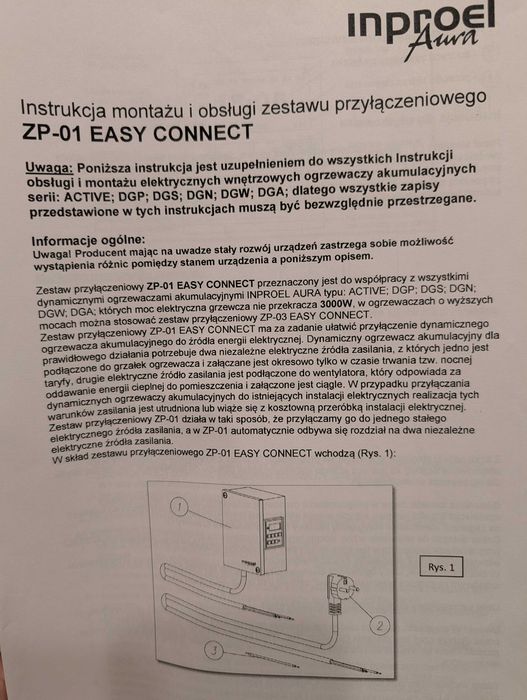 Piec akumulacyjny Inproel-3 AURA DGN 20 PLUS, 2kW+ TERMOSTAT+PROGRAMAT