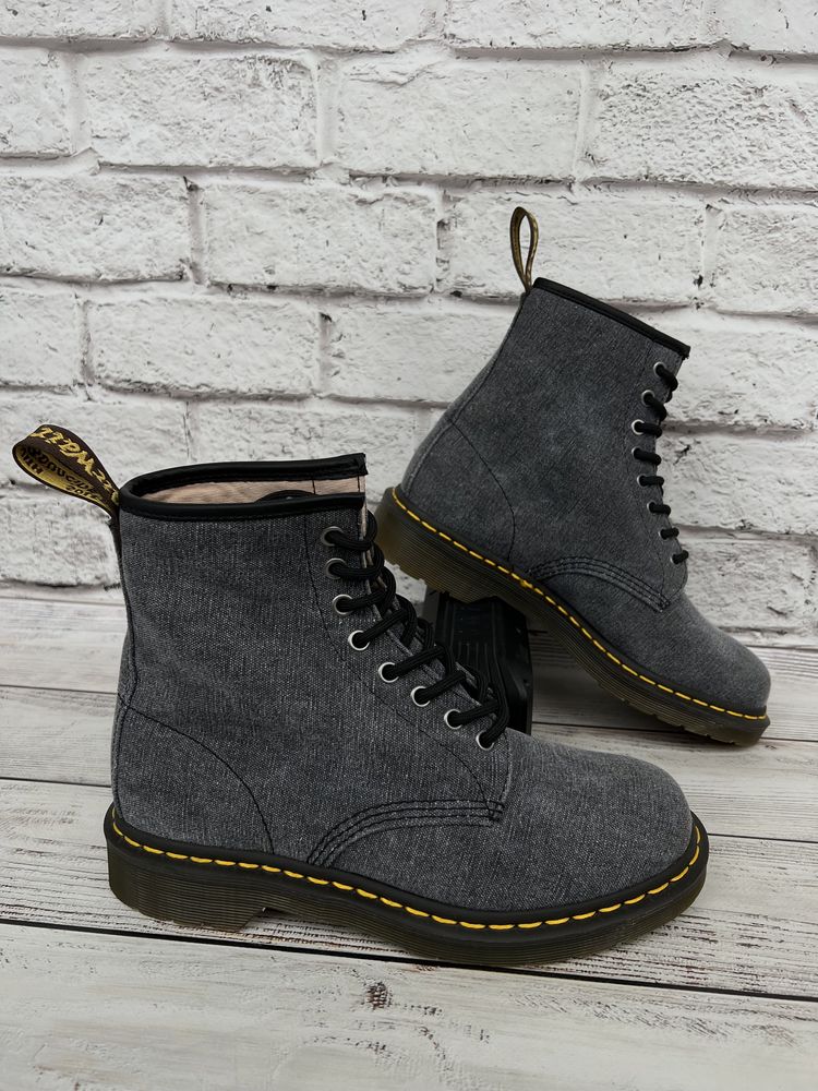 Черевики Dr Martens 1460 8 Eye Washed Canvas 40-41р.25.5-26см.