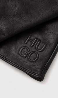 Рукавички hugo шкіряні ,кожаные перчатки Hugo ,женские перчатки,черные