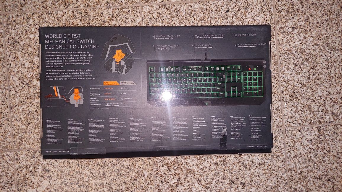 Teclado Razer Blackwidow Ultimate Stealth 2016