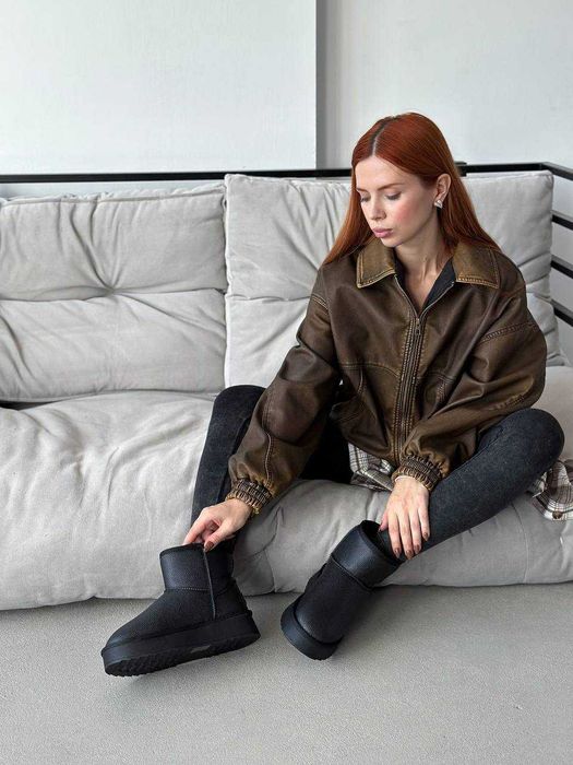 Жіночі зимові уггі [36-41] натуральна шкіра, хутро | тепле взуття