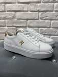 Nowe białe skórzane sneakersy Tommy Hilfiger Platform Court Metallics