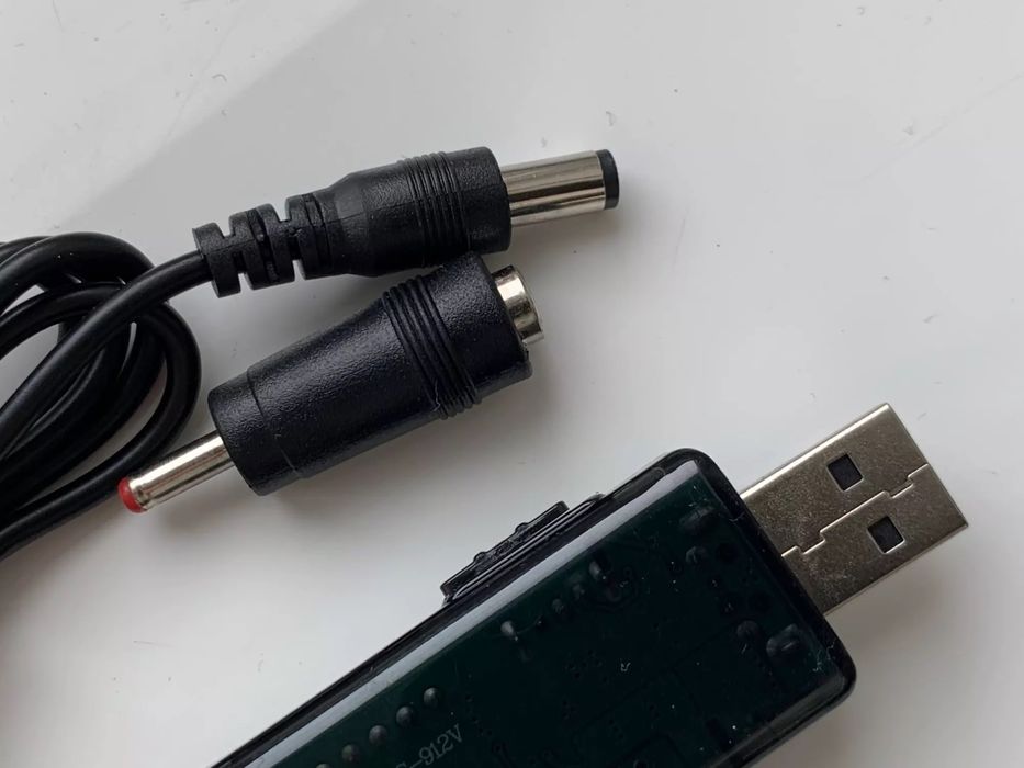 USB кабель для повербанка DC 5V  з виходом напруги 9V 12V