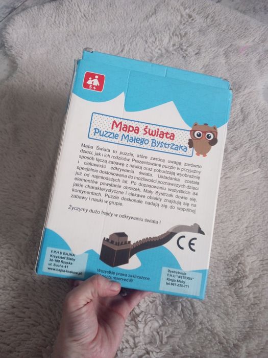Puzzle Mapa Świata Puzzle Małego Bystrzak Bajka układanka 5+ dziecko g