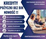 Pożyczka na spłatę chwilówek, komornika ,kredyt bankowy bez zdolności