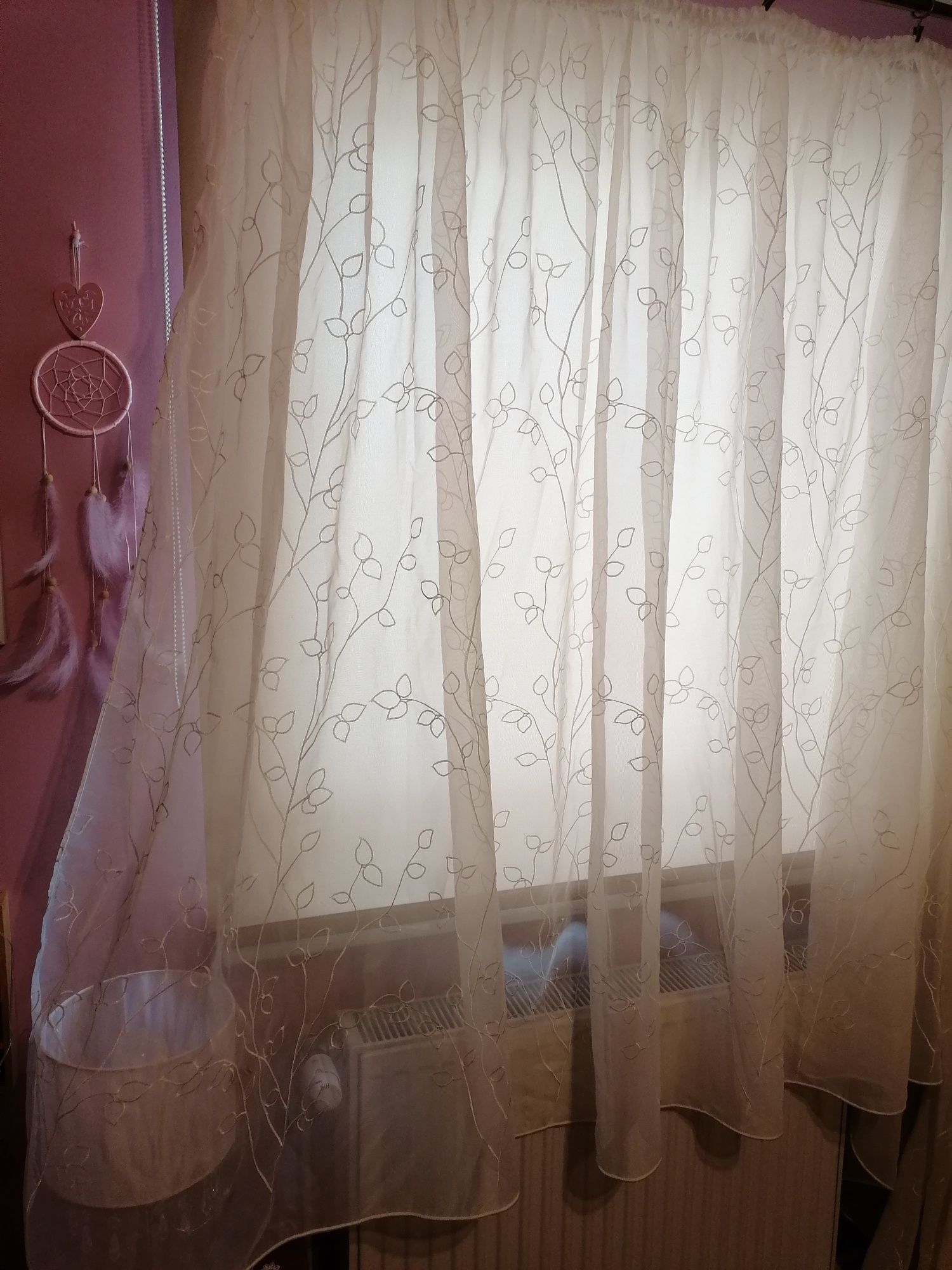 Firanka ecru szer 446cmn i dł 145