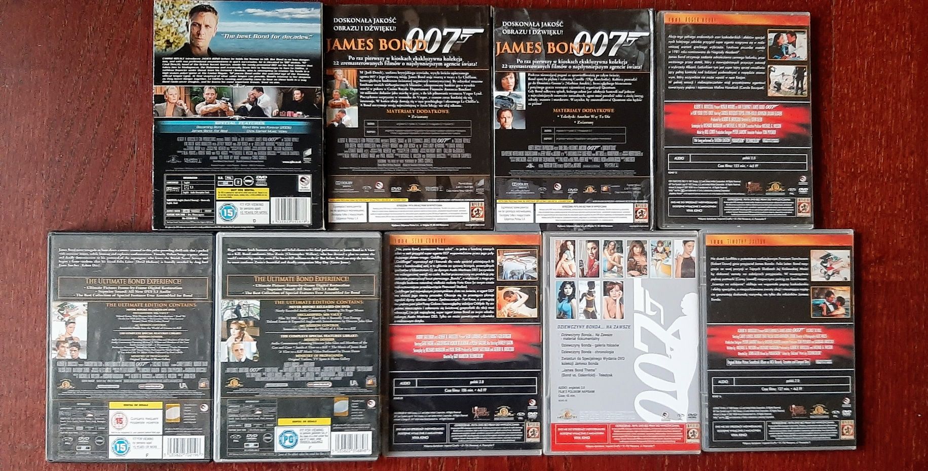 Zestaw 8 filmów + bonus - James Bond 007 DVD