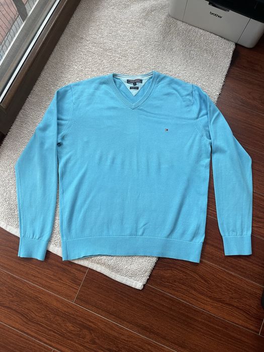 Tommy Hilfiger meski niebieski sweter XL