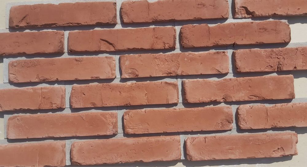 Płytki gipsowe stara cegła z gotową fugą cięte lico hit!