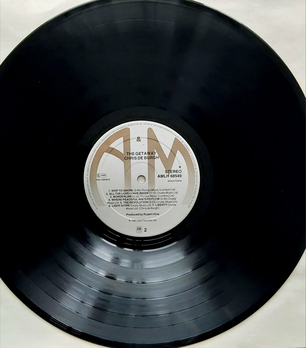 Chris De Burgh "The Getaway " - 1982 г. ,винил.