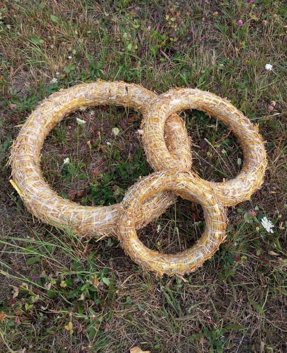 wianki słomiane zestaw 35cm 40cm i 50cm