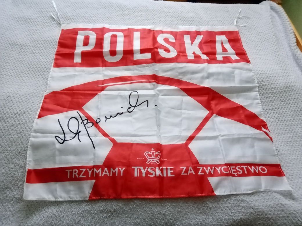 Duża Flaga Polska Zbigniew Boniek nowa