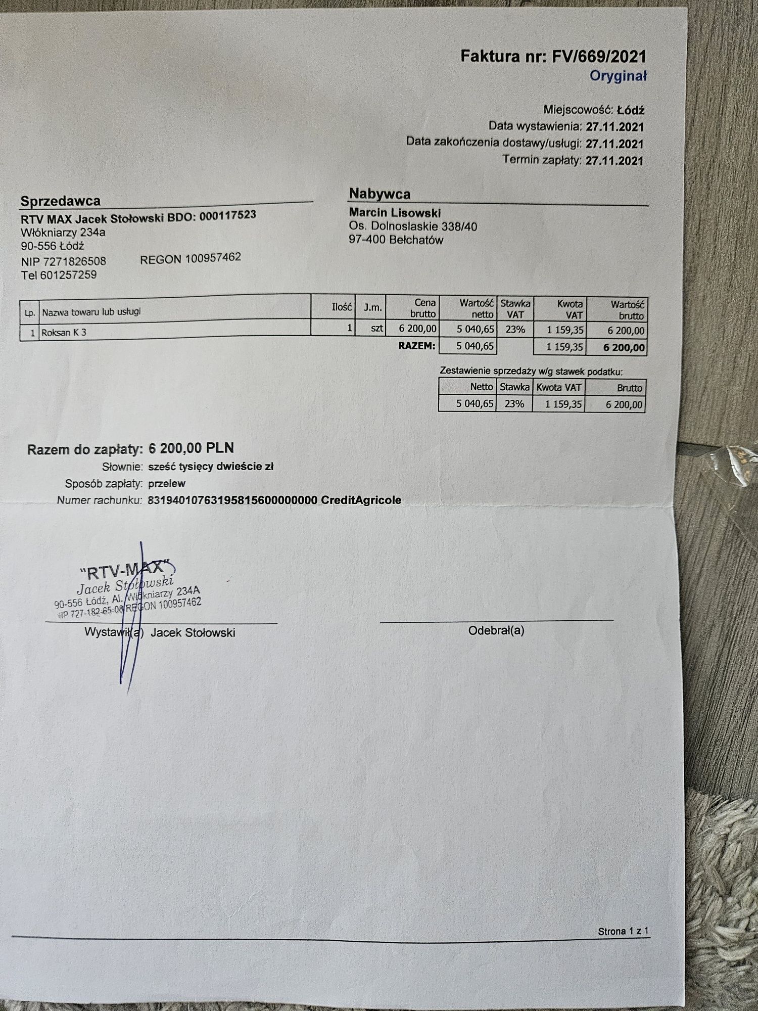 Wzmacniacz zintegrowany Roksan K3. Super stan!