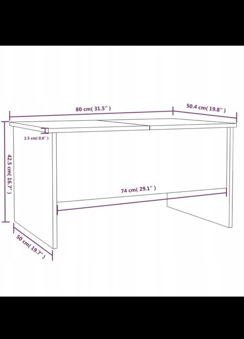 Stolik kawowy z podnoszonym blatem