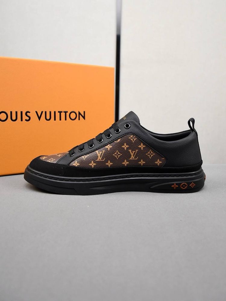 Мужские кроссовки оригинал от Louis Vuitton коричневые кеды
