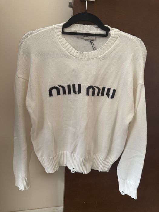 Sweterek miu ecru L