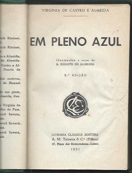 Em pleno azul-Virgínia de Castro e Almeida-Livraria Clássica Ed.