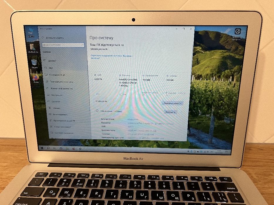 MacBook Air 13 A1466 на Windows 10