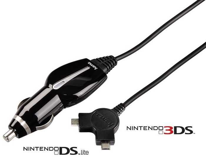 Kabel USB + Ładowarka samochodowa 2DS 3DS LL DSi XL NEW * Video-Play