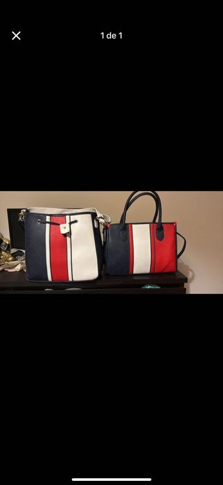 Conjunto de sacos com etiqueta