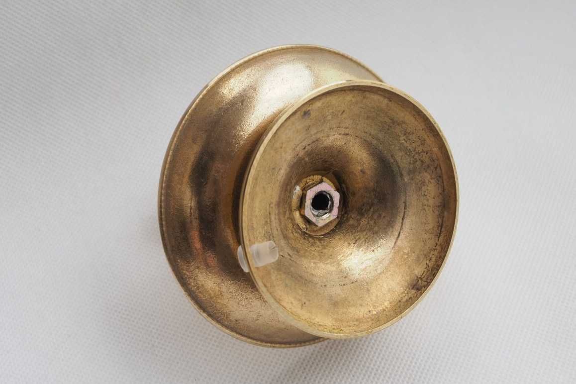 Kaganek świecznik mosiężny Vintage unikat mosiądz wysokość 10 cm