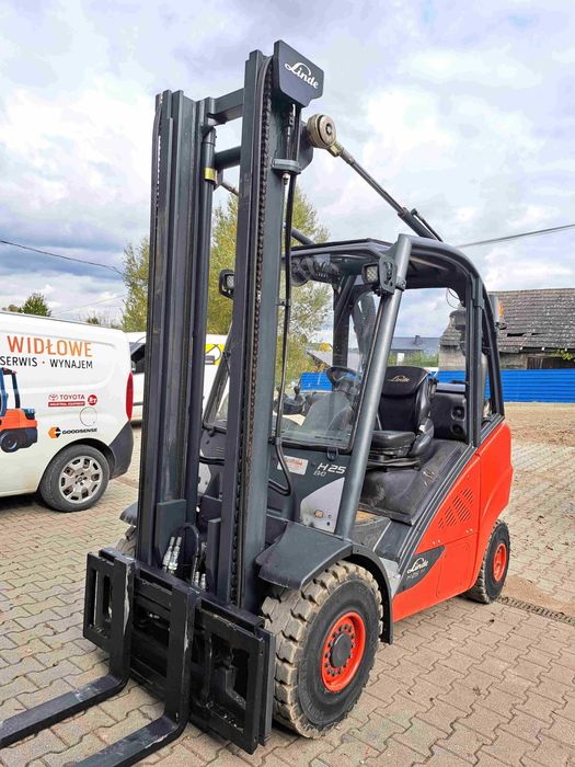 Wózek widłowy Linde H25T EVO, 2,5t, LPG, 2017r, Duplex 3,9m, przesuw b
