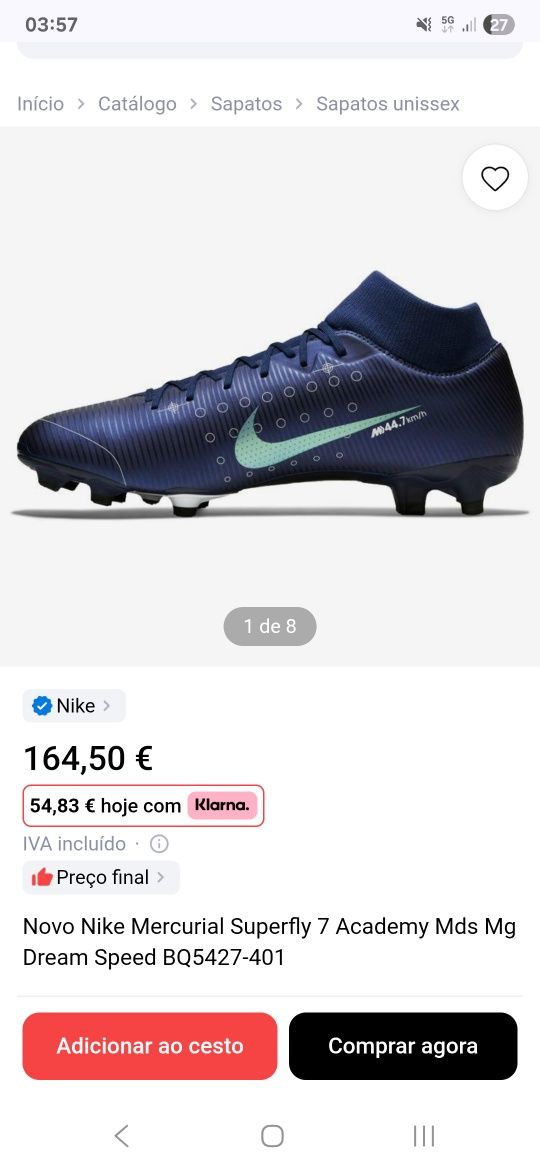 Vendo Nike Mercurial Superfly 7 Academy MDS MG Dream Speed