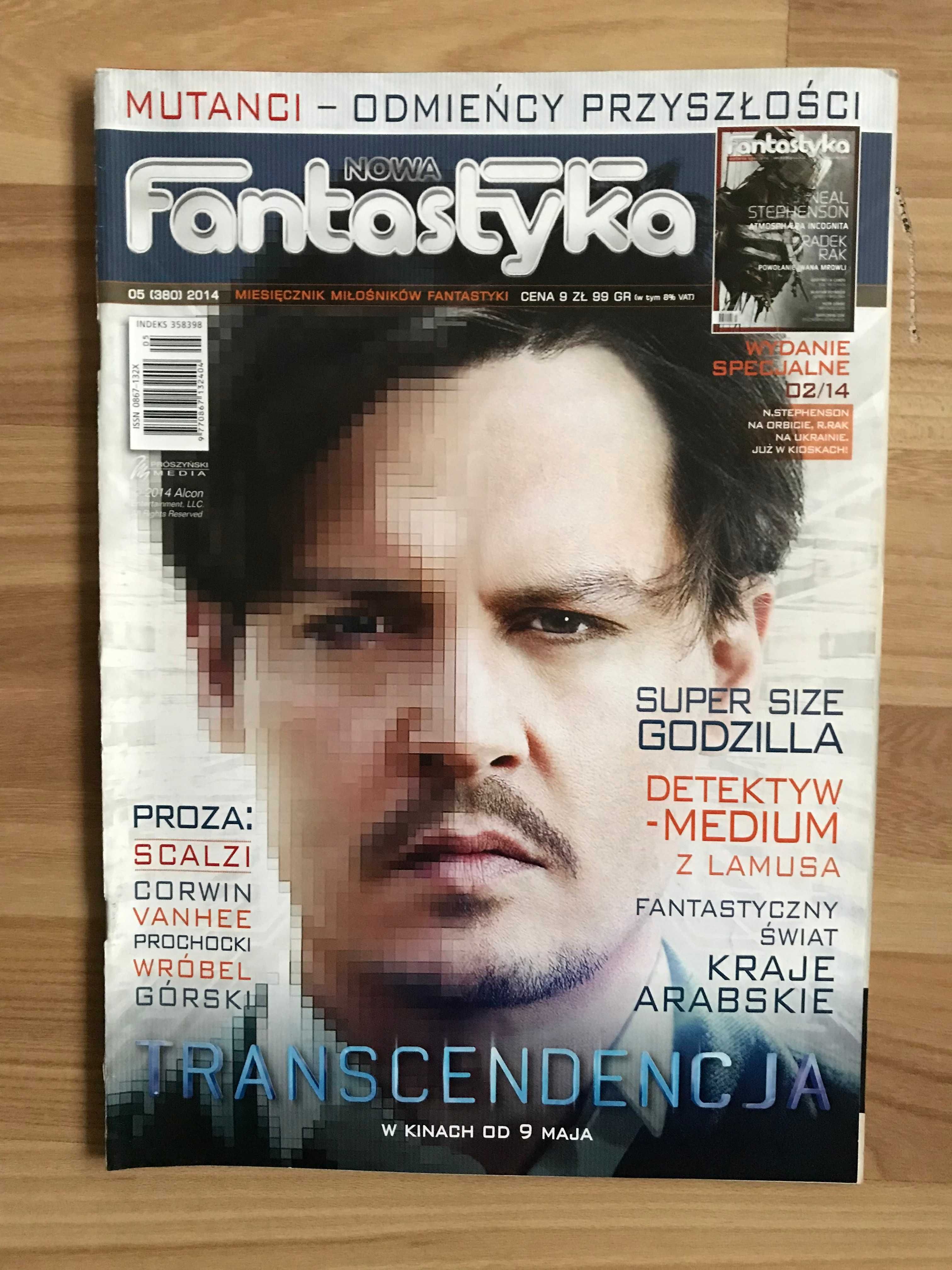 Nowa Fantastyka 5 (380) 2014 Transcendencja Johnny Depp Godzilla X-Men