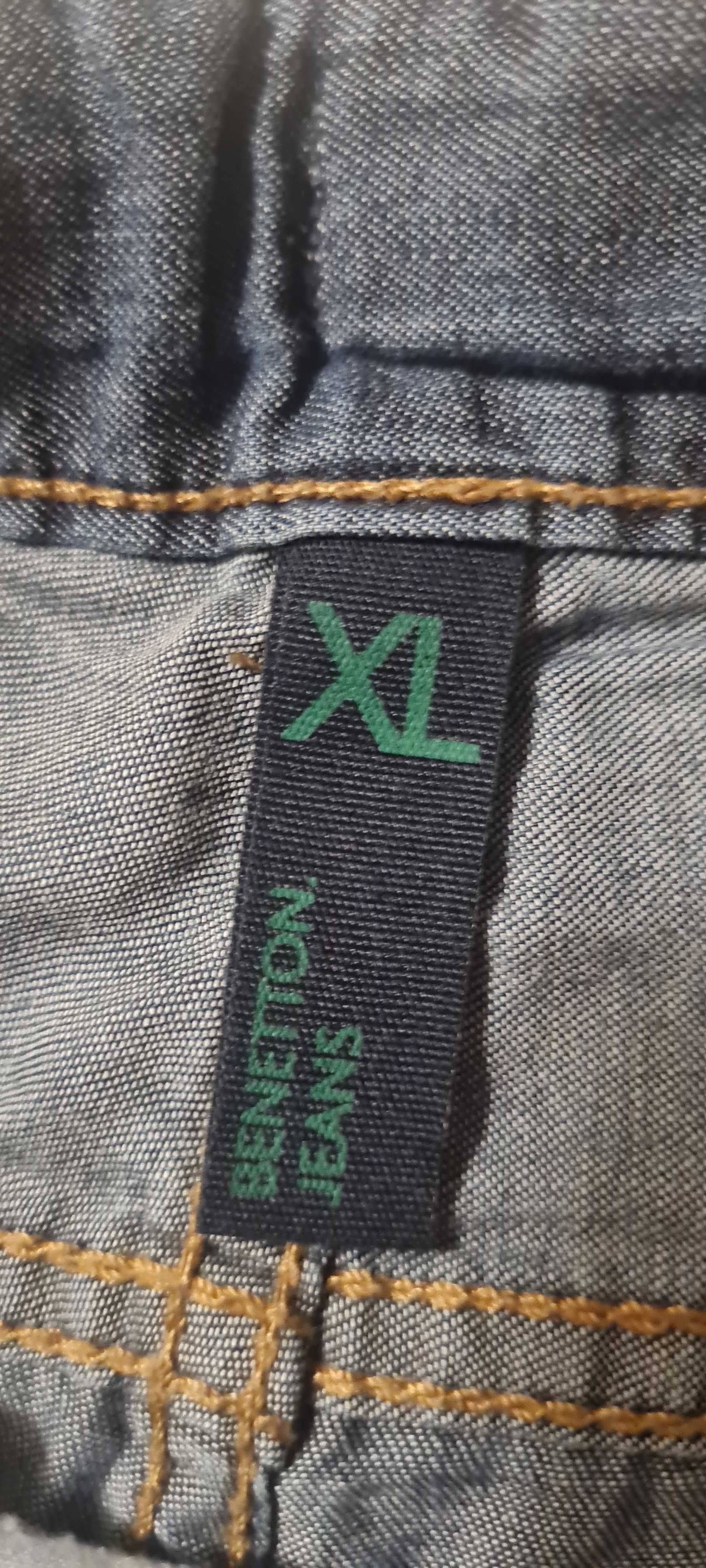 Benetton szorty z miękkiego jeansu unisex