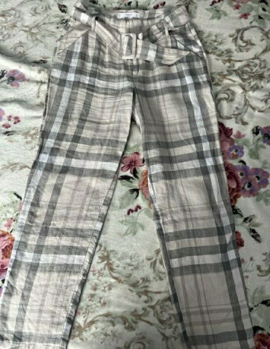 Штани Mango, брюки Манго лляні