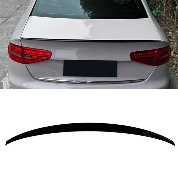 Спойлер багажника Audi A4 B8 2009-2015 сабля S3 S-line черный глянец
