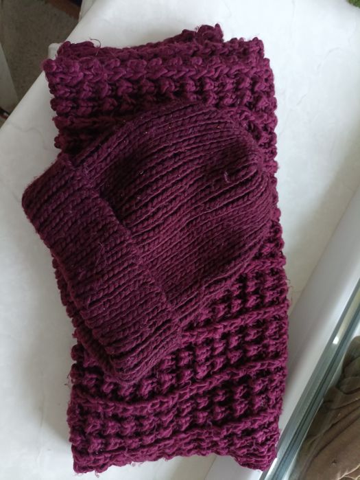 Зимова шапка, набір шапка хомут