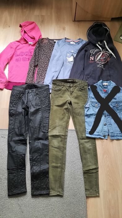 Paka ubrań dla dziewczynki r.158