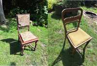 Dwa zabytkowe krzesła do renowacji
