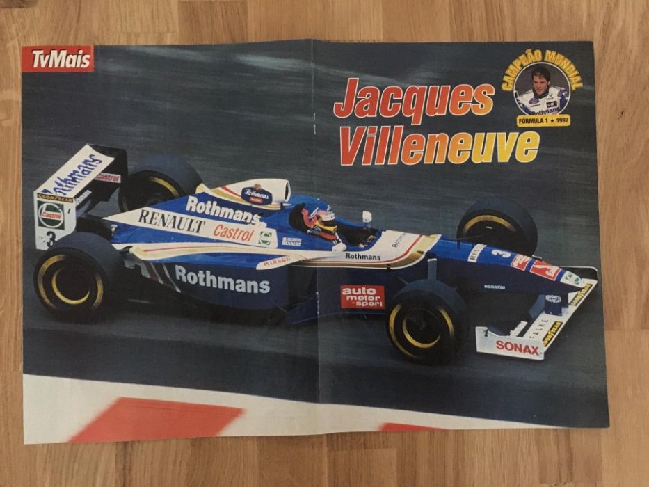 Posters Fórmula 1 - Schumacher, Hill, Vileneuve e Lamy ANOS 90