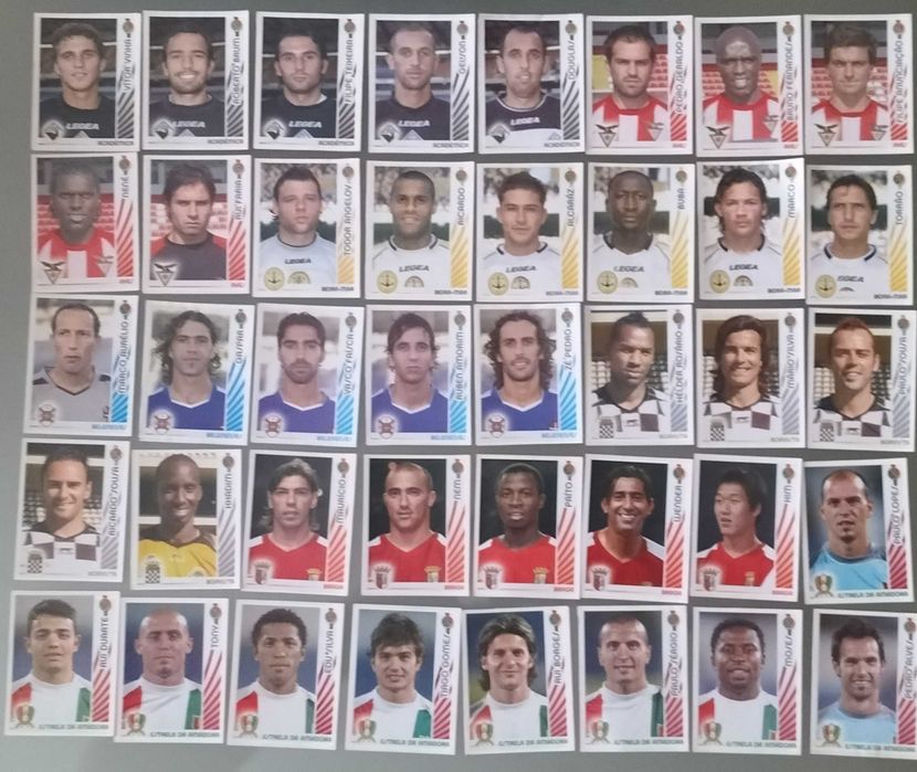 Lote de cromos recuperados "Futebol 06-07" (lista na última foto)