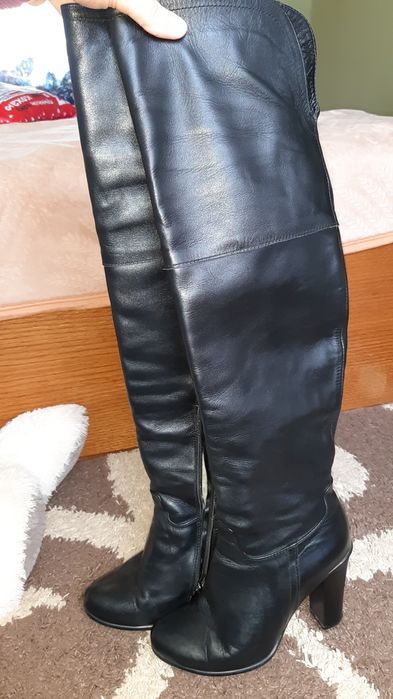 Чоботи Ботфорти шкіряні