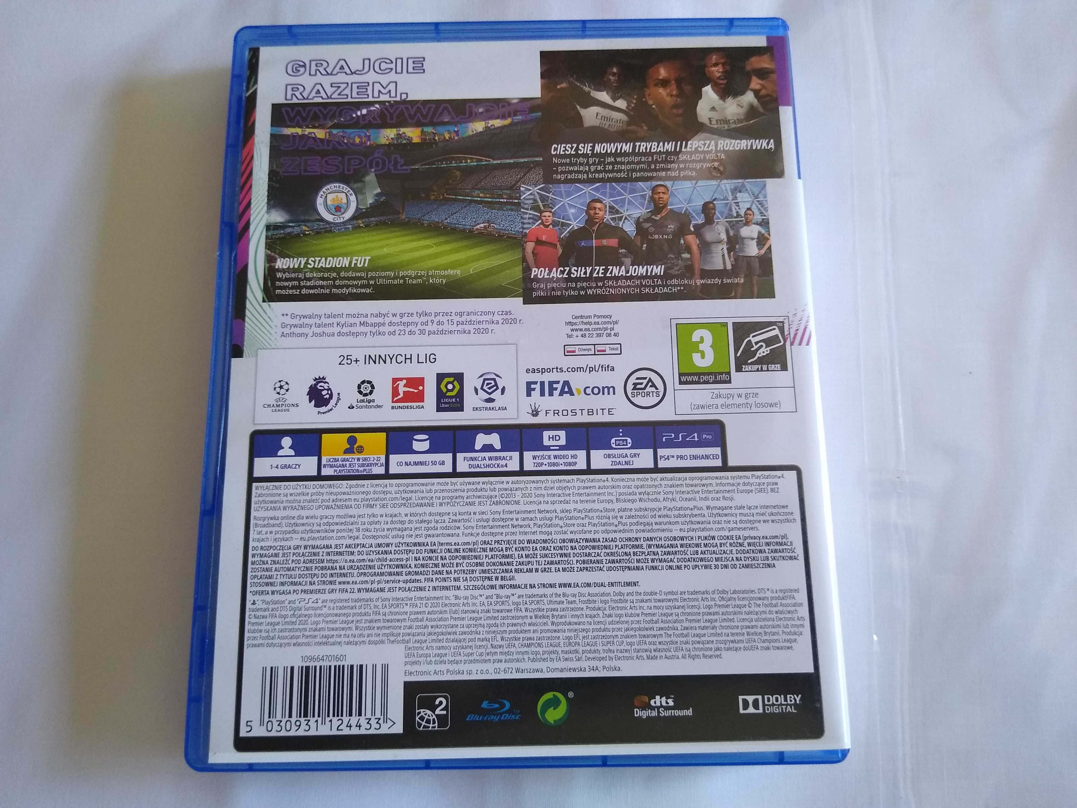 Fifa 21 Ps4 polska wersja dubbing