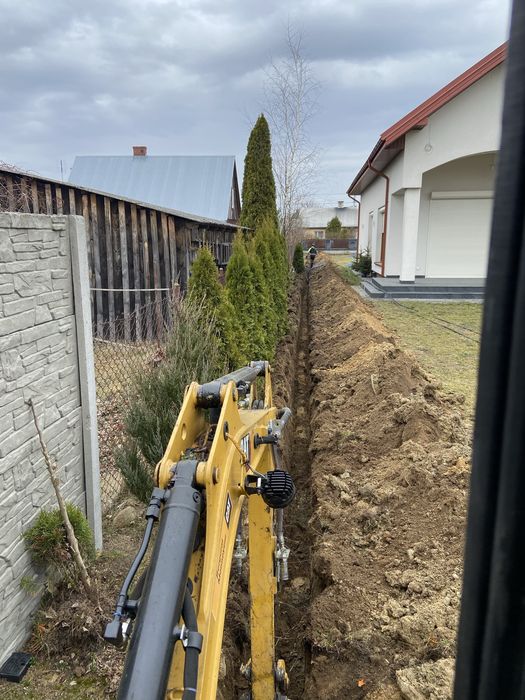 Usługi minikoparko, wywrotką, wiertnicą