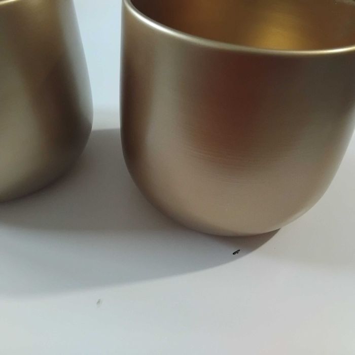 Donica Wazon Złota do Kwiatów 14,5cm Bardzo Ładne 2szt dekoracja