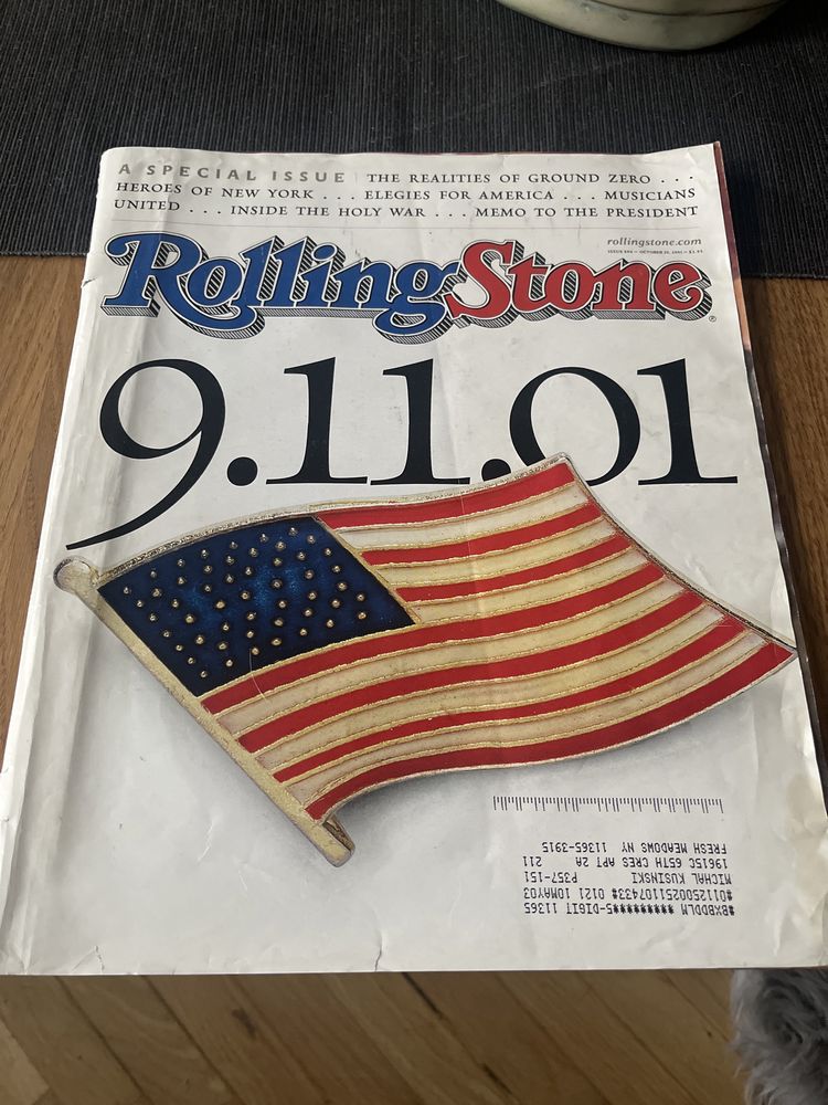 Magazyn Rolling Stone 9.11.2001 Pamiatka 11 wrzesnia WTC