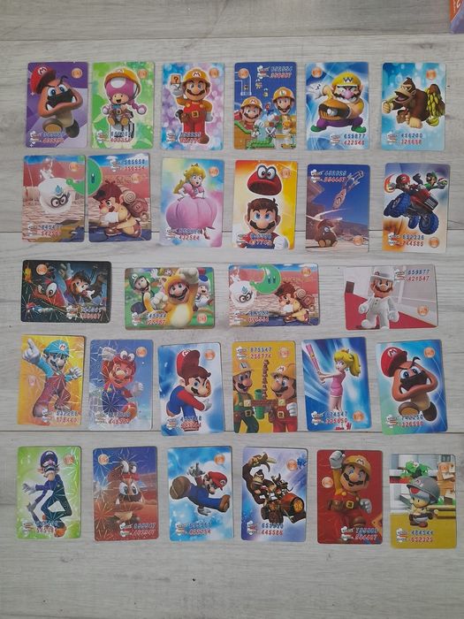 Karty kolekcjonerskie Super Mario gra kamień papier nożyce