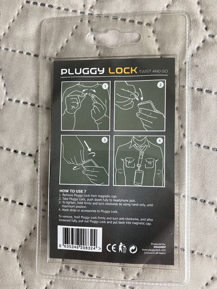 Pluggy lock - uniwersalny uchwyt na smycz montowany w gniazdo jack